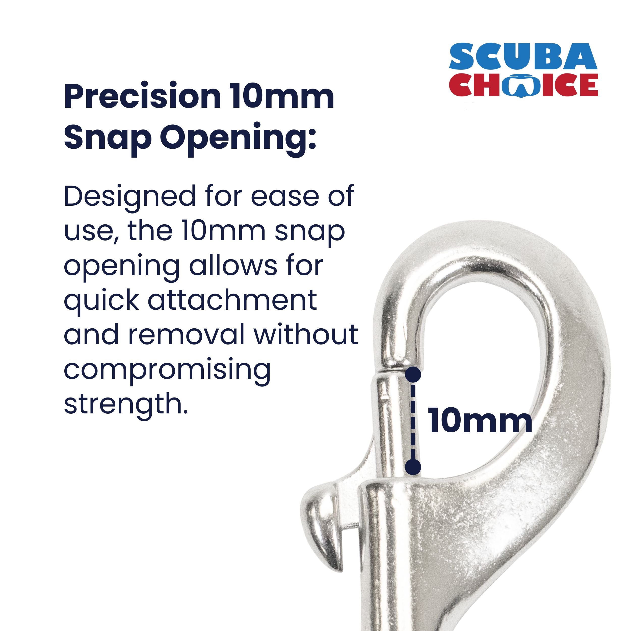 Boat Marine Clip 11.8cm Stainless Steel Swivel Bolt Snap 10mm Opening