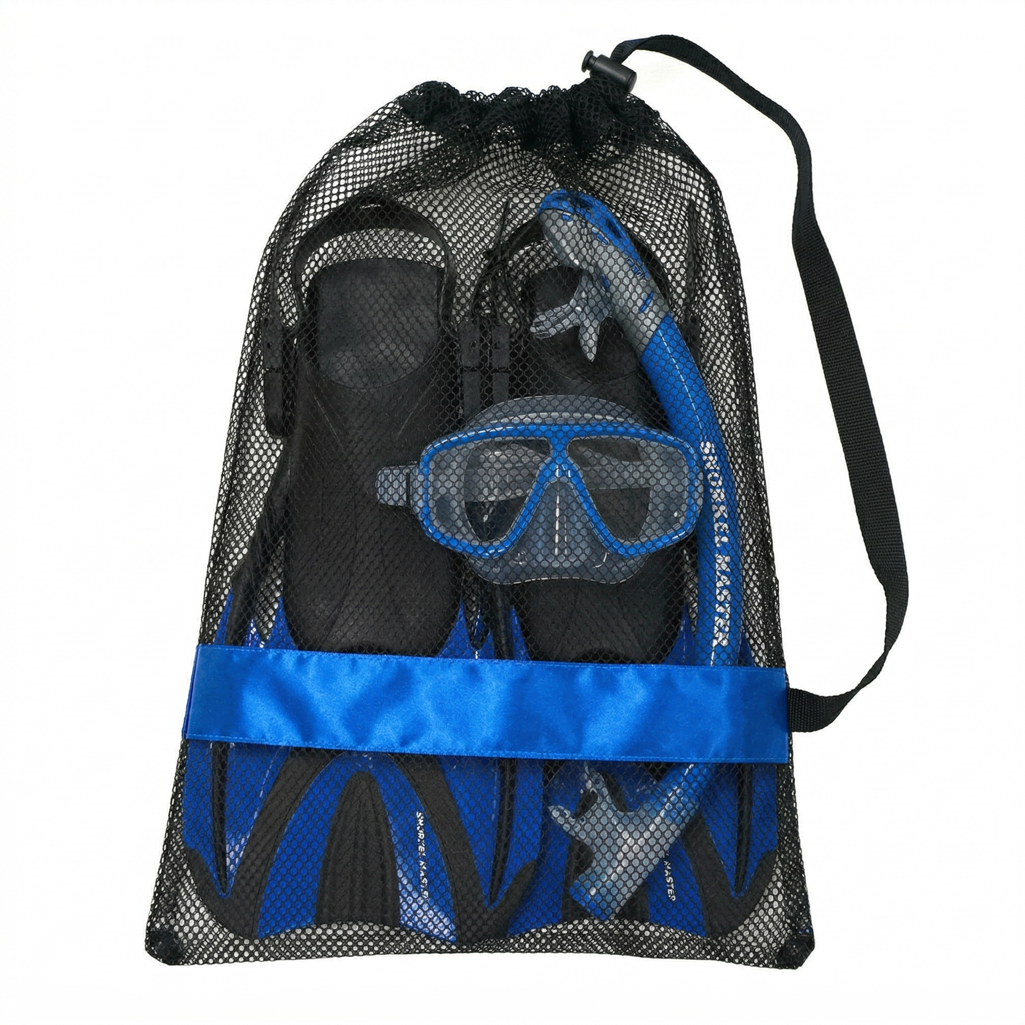 Snorkel Master Snorkeling Adult Mask, Snorkel, & Fins Set, Blue