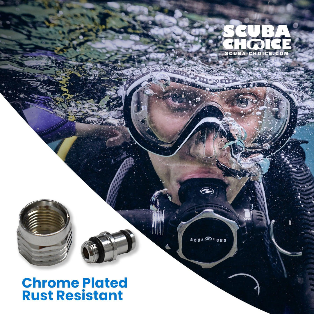 Scuba Choice Female 9/16-18" to Male 3/8-24" Adapter - Scuba Choice