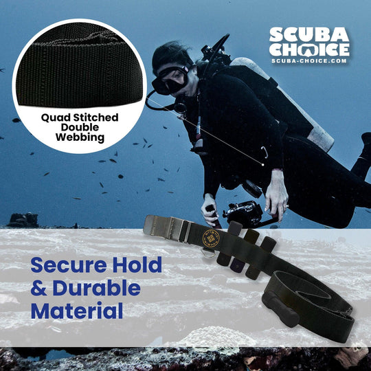 Scuba Diving Black Weight Belt w/4PCs Black Slug Weights Set - Scuba Choice