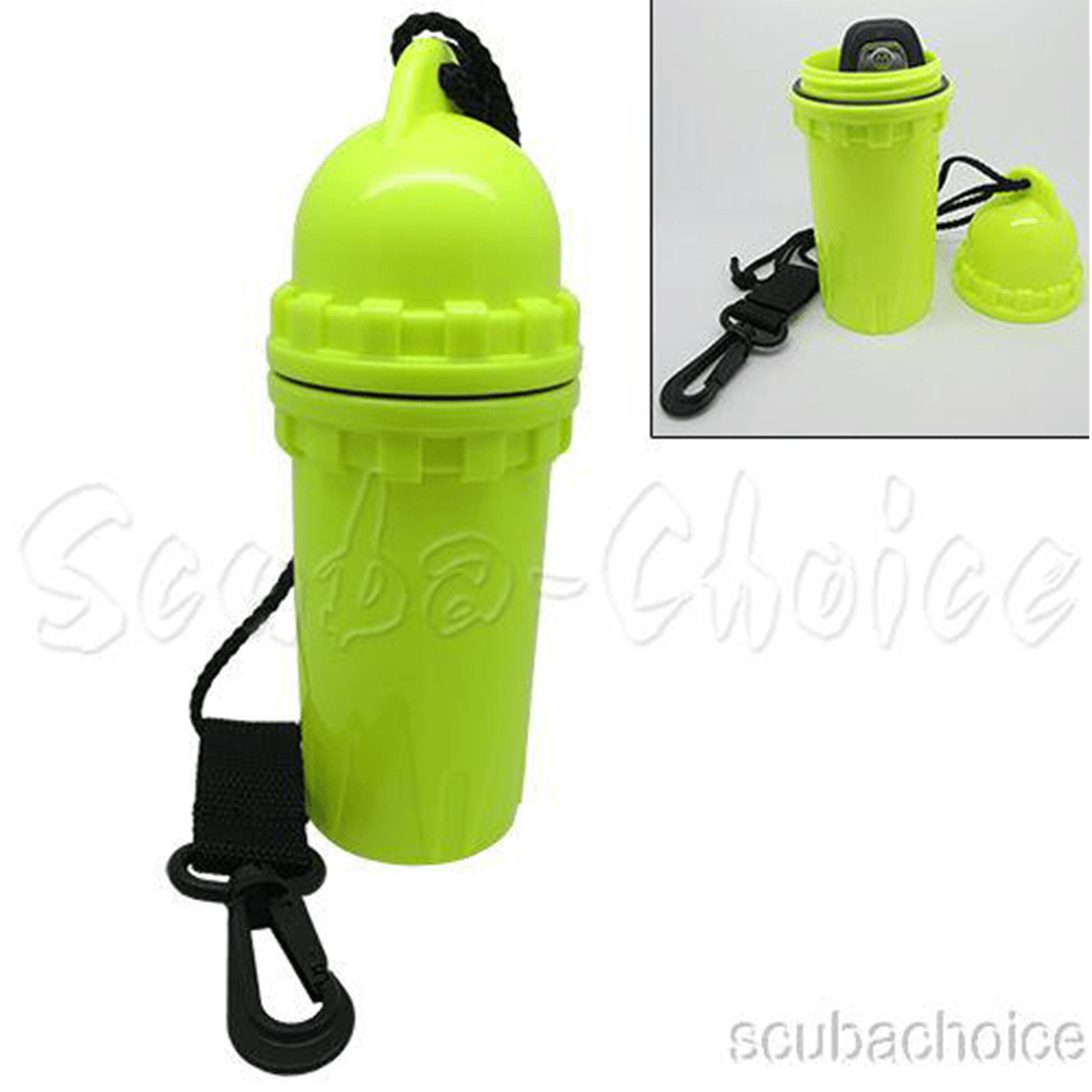 Scuba Diving Snorkeling Waterproof Cylindrical Dry Box with Clip - Scuba Choice