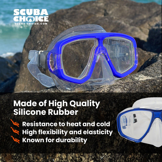 Palantic M36 Blue RX Farsighted Full Lenses Dive/Snorkeling Mask - Scuba Choice