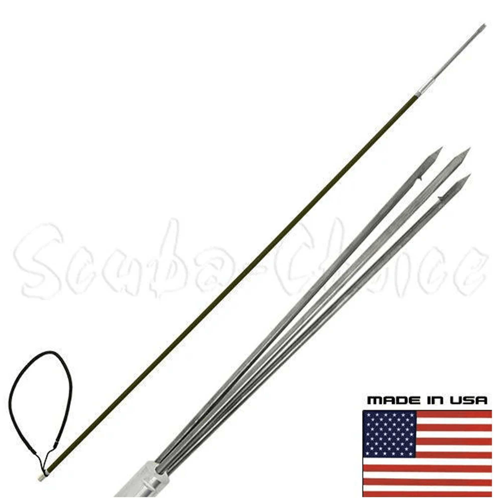 CARBON FIBER 7' One Piece Spearfishing Pole Spear w/ 3 Prong SS Paralyzer Tip - Scuba Choice