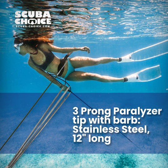 CARBON FIBER 7' One Piece Spearfishing Pole Spear w/ 3 Prong SS Paralyzer Tip - Scuba Choice