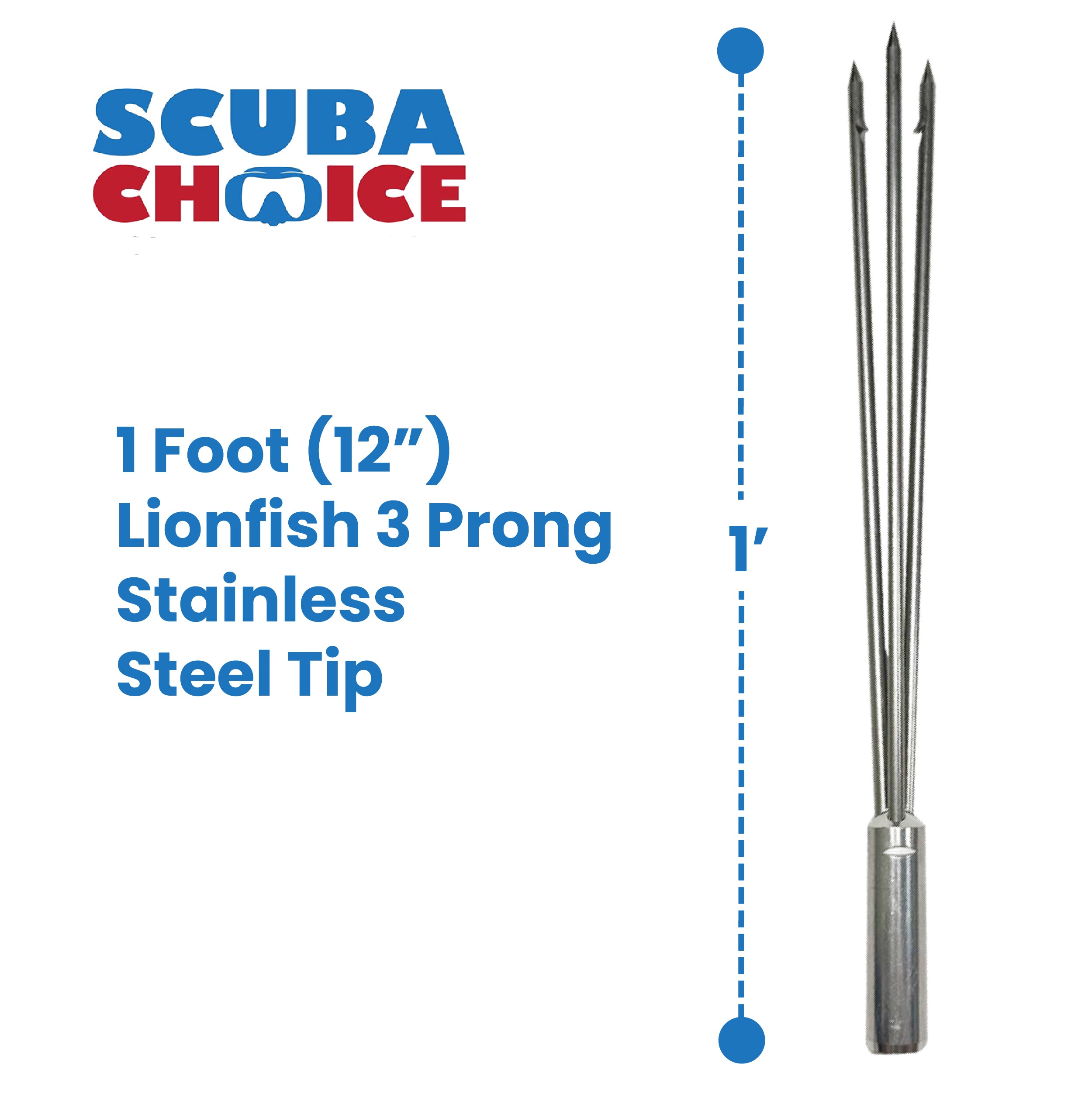 CARBON FIBER 7' Travel Spearfishing 3-Piece Pole Spear 3 Prong Paralyzer Tip