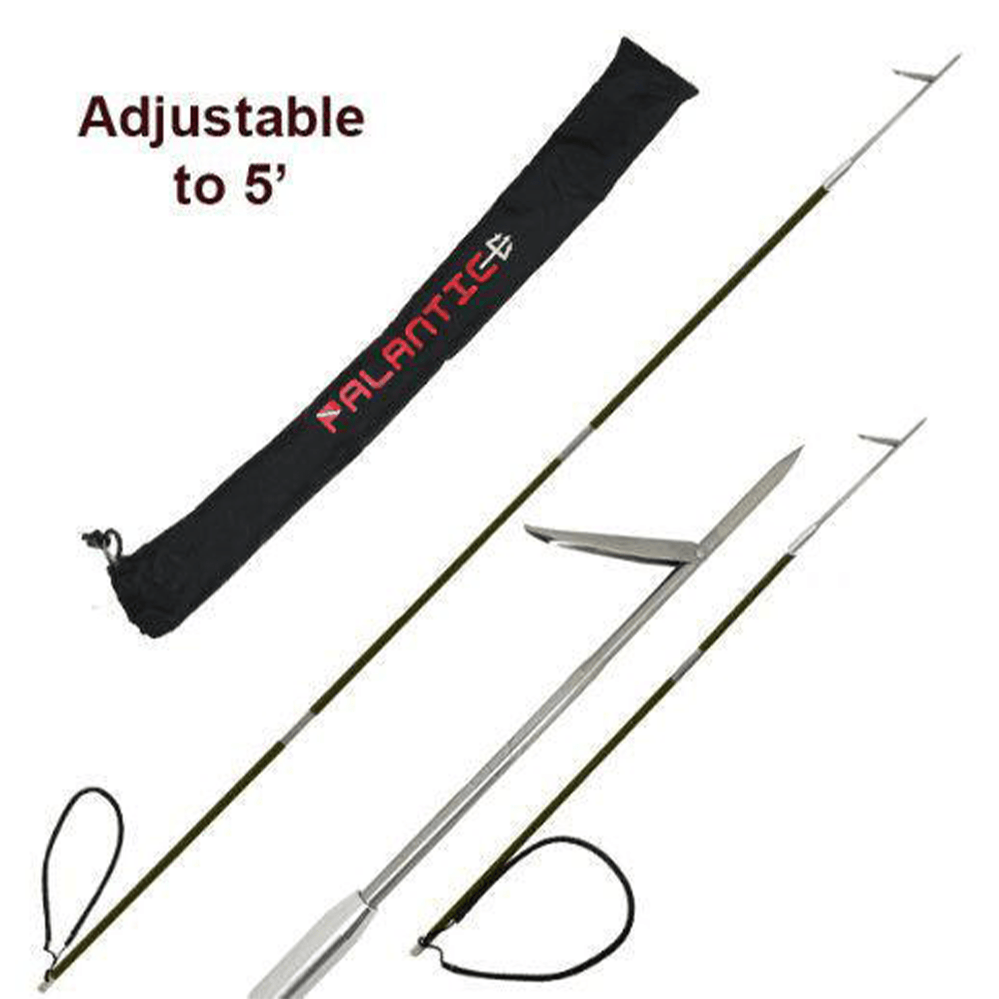 CARBON FIBER 7' Travel Spearfishing 3-Piece Pole Spear Single Flopper Tip - Scuba Choice