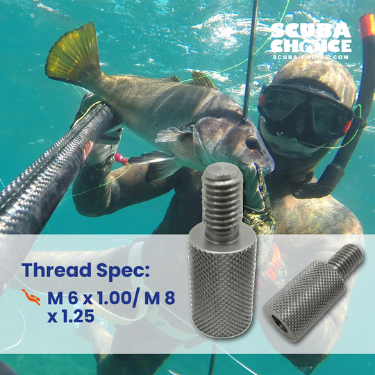 Spearfishing Pole Spear Adaptor Male 6mm/ Female 8mm (M6-F8)