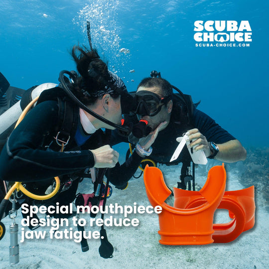Scuba Choice Scuba Diving Orange Silicone Regulator Octopus Mouthpiece - Scuba Choice