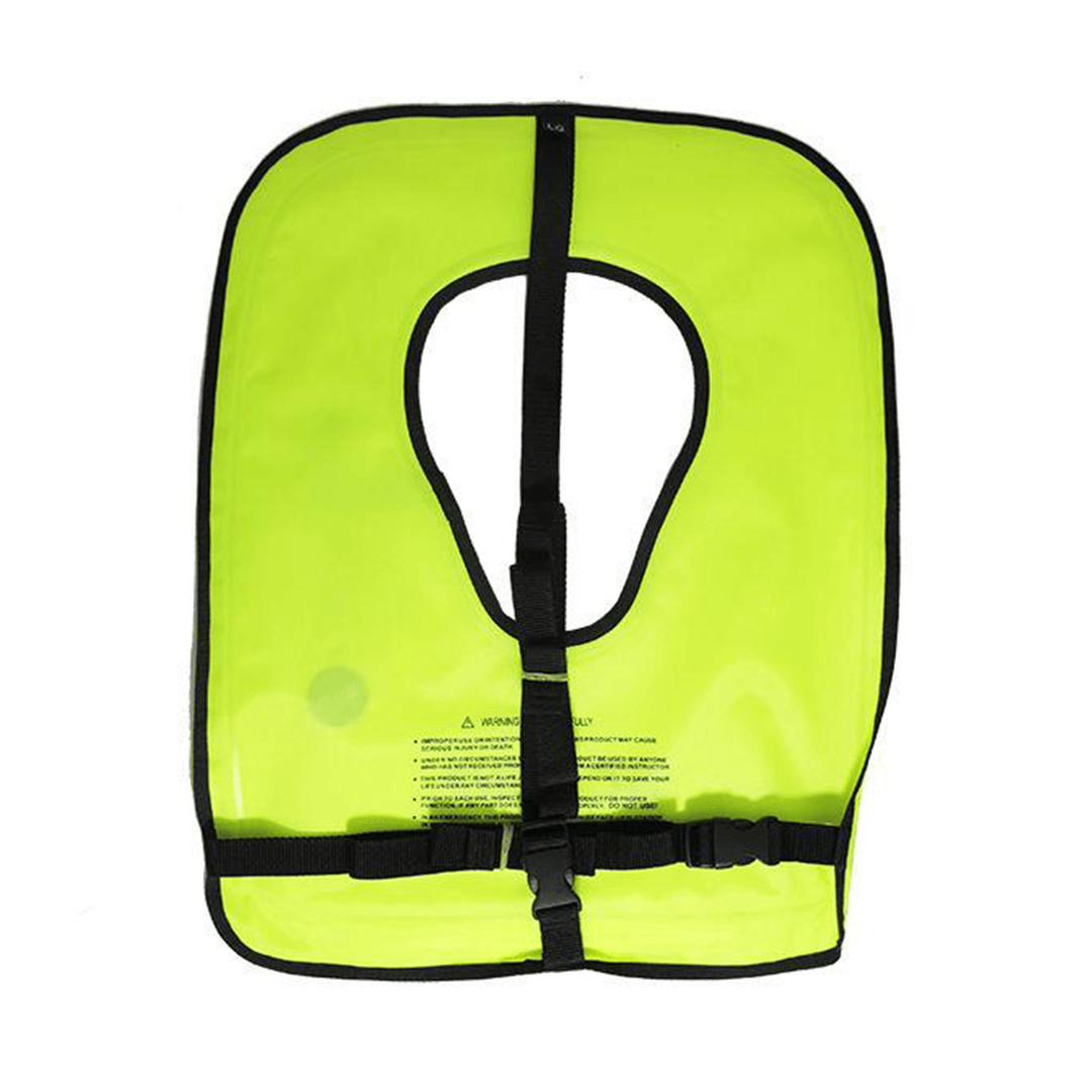 Scuba Choice Adult Neon Yellow Snorkel Vest with Name box, Large - Scuba Choice