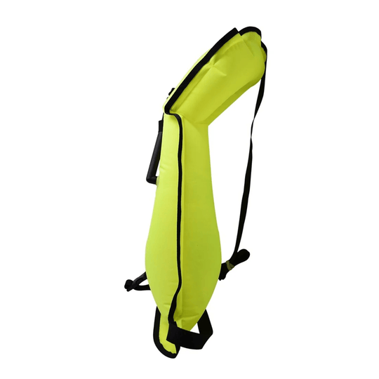 Scuba Choice Adult Neon Yellow Snorkel Vest with Name box, Large - Scuba Choice