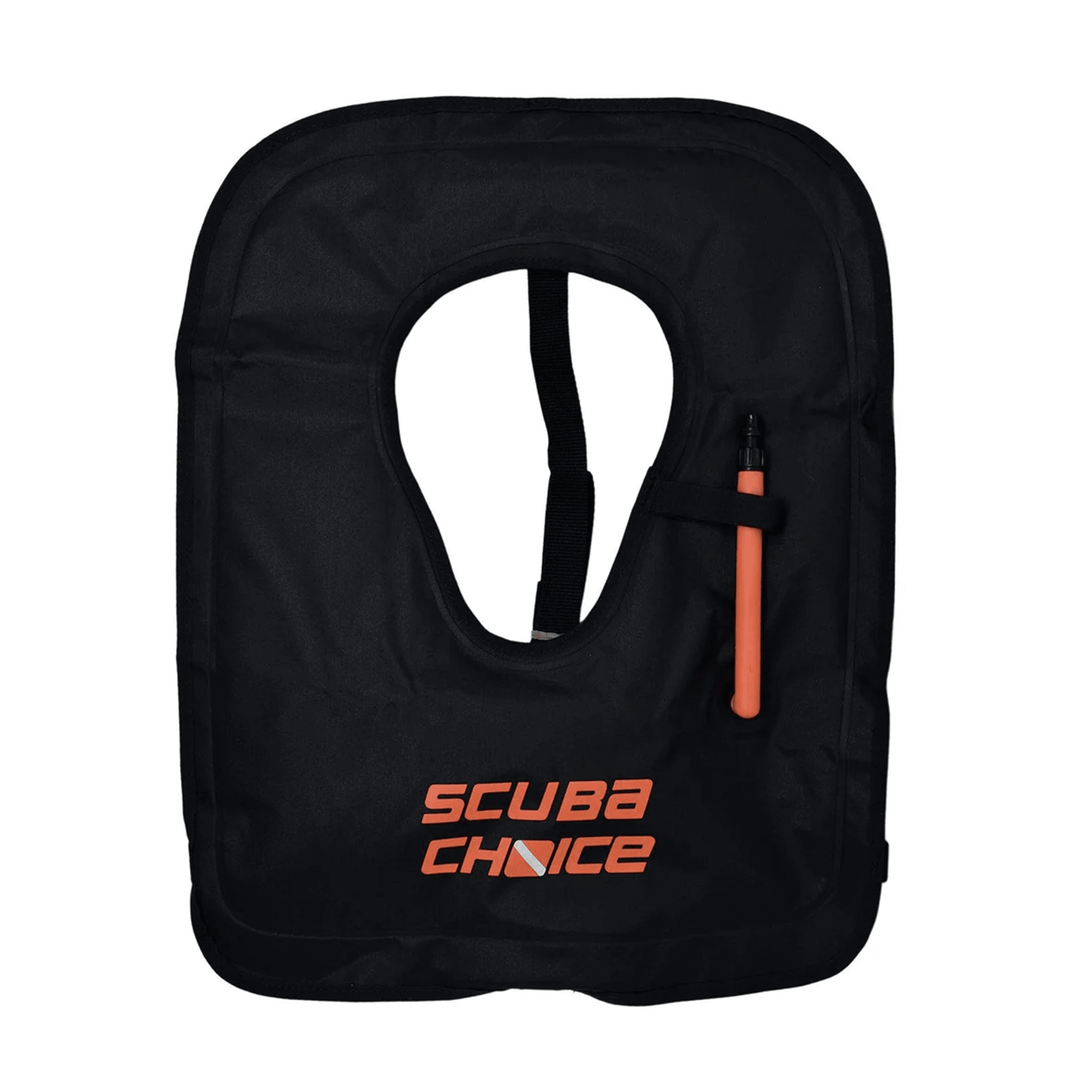 Scuba Choice Adult Black Snorkel Vest w/ Name Box, X-Large - Scuba Choice