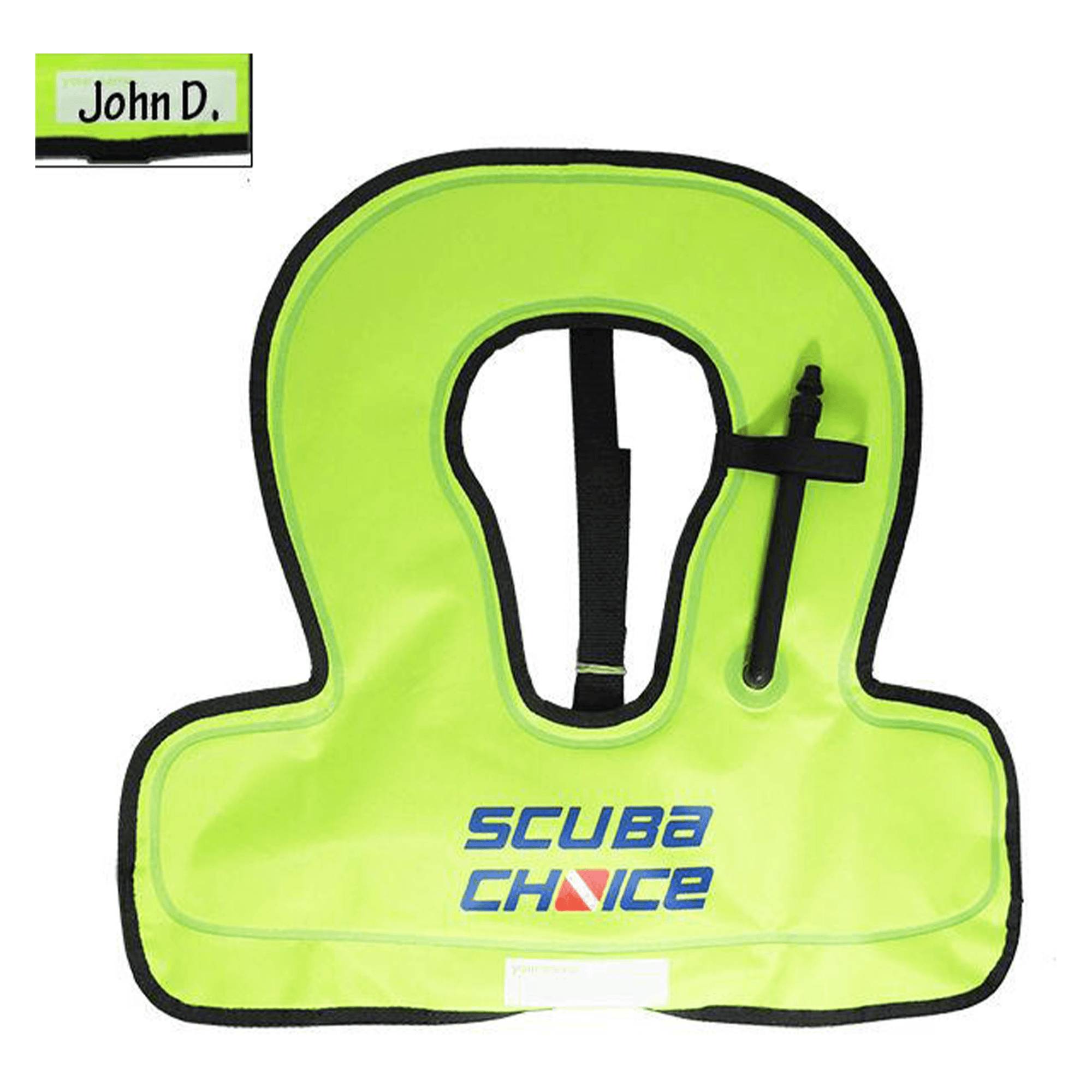 Scuba Choice Scuba Choice Youth Kids Snorkel Vest Neon Yellow/Blue with Name Box - Scuba Choice