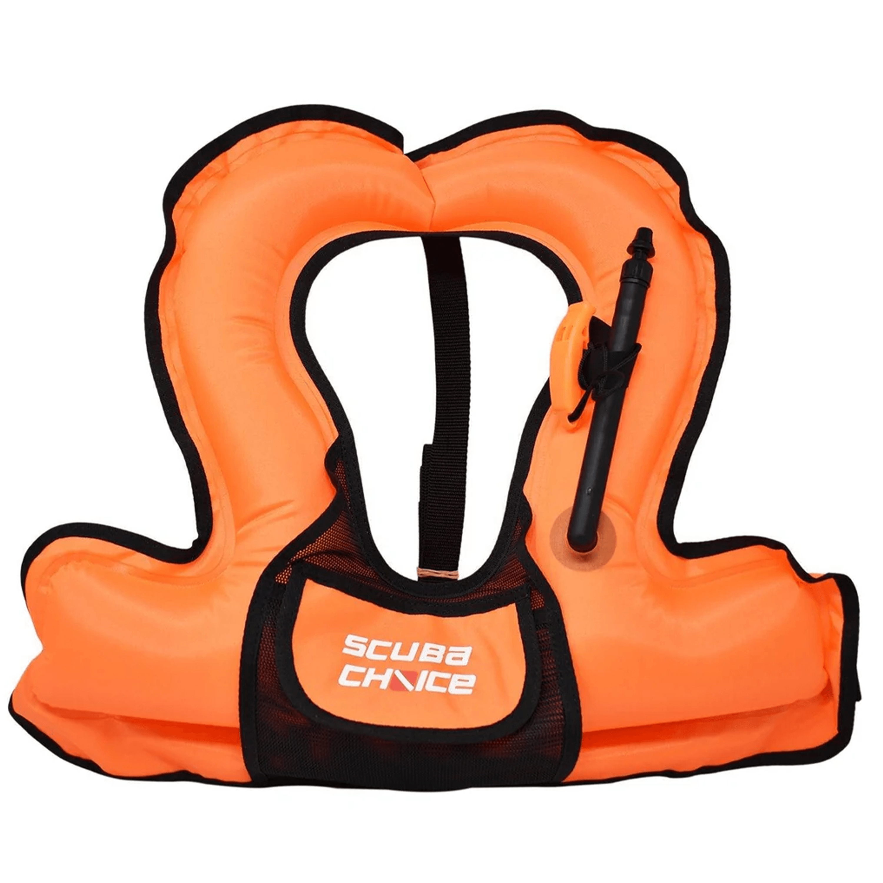 Scuba Choice Youth Kids Orange Snorkel Vest With Front Pocket & Whistle - Scuba Choice