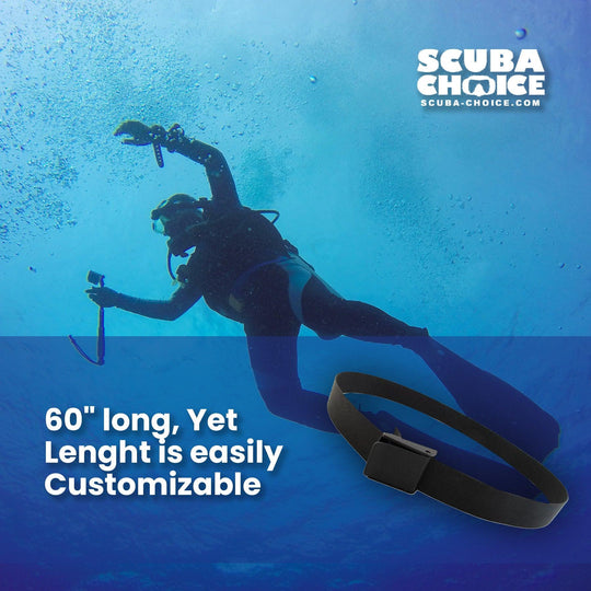 Scuba Diving 60" Long 2" Webbing Weight Belt with Plastic Buckle - Scuba Choice