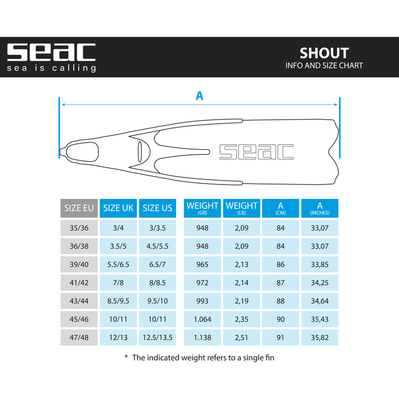 Seac Shout S700 Black Fins