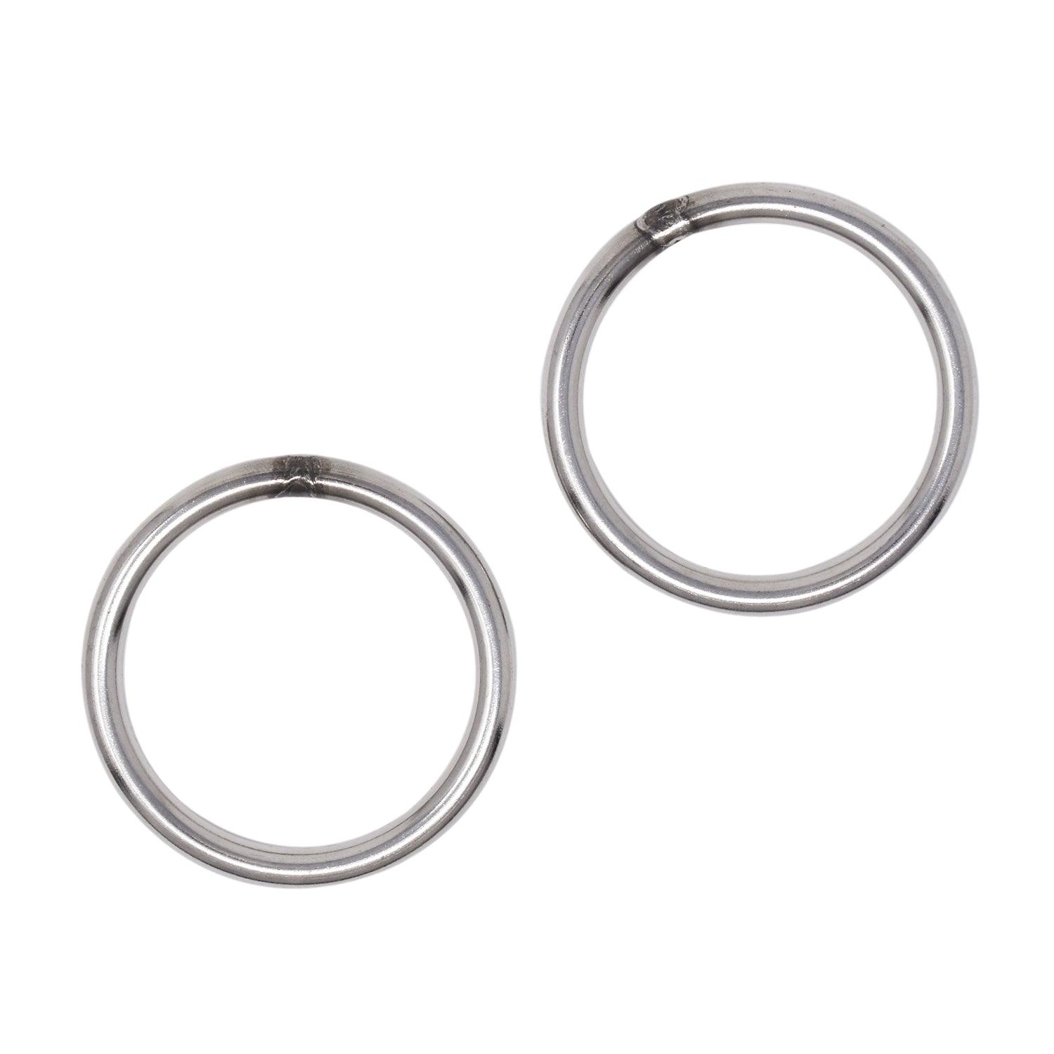 Scuba Choice 316 Stainless Steel Welded Round Ring 6mm x 50mm (1/4" x 2"), 2pc - Scuba Choice