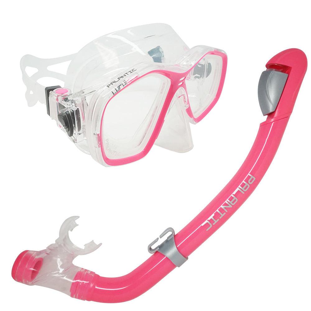 Palantic Pink Jr. Snorkeling Prescription Dive Mask & Dry Snorkel Combo - Scuba Choice