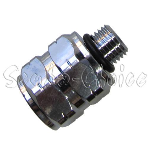 Scuba Adaptor M-3/8-24 to F-1/2-20 AS568-011 N70 | 3/8-24 UNF-2A | 1/2-20 UNF-2B - Scuba Choice