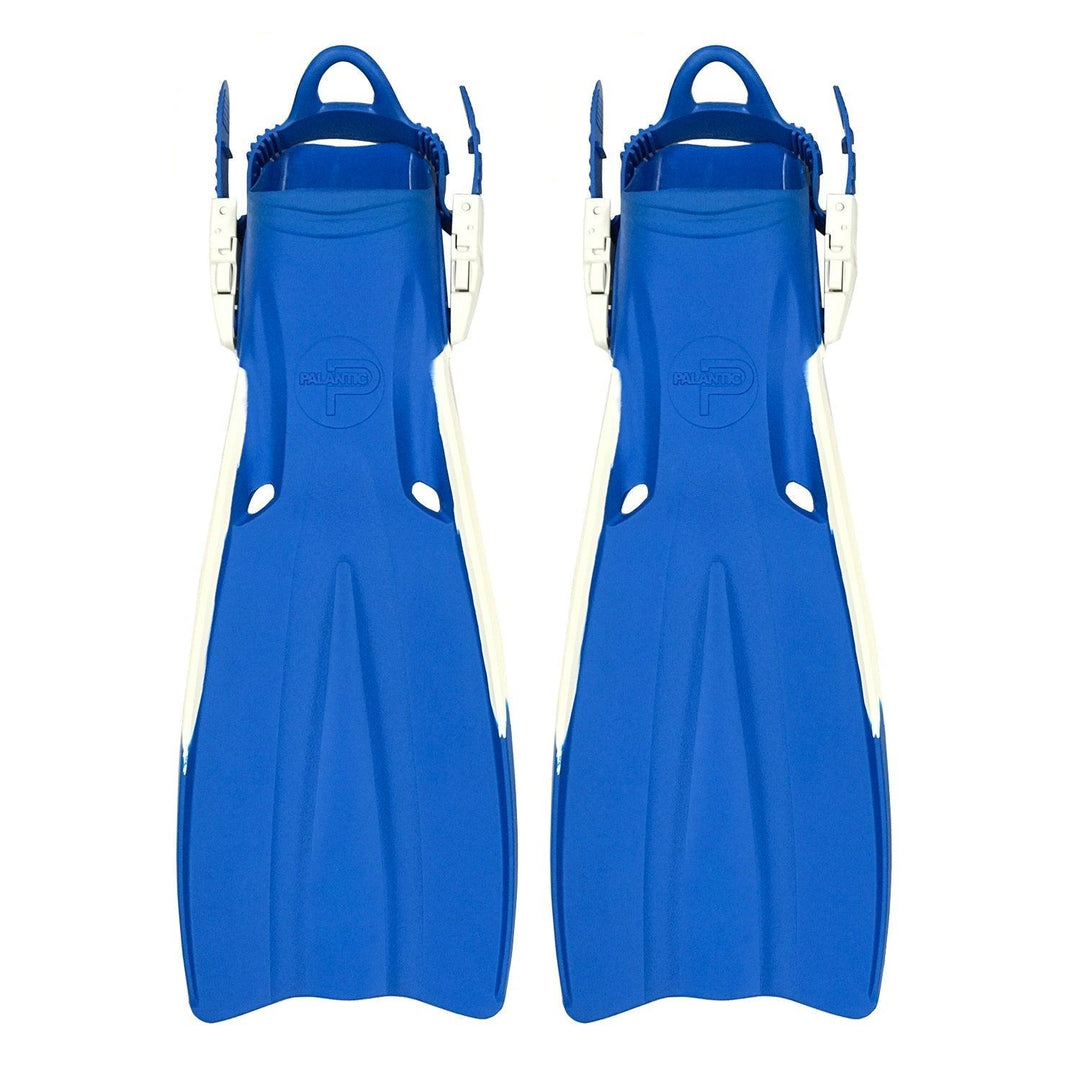 Scuba Choice Palantic Open Heel Rubber Dive Fins with Bag, Blue - Scuba Choice