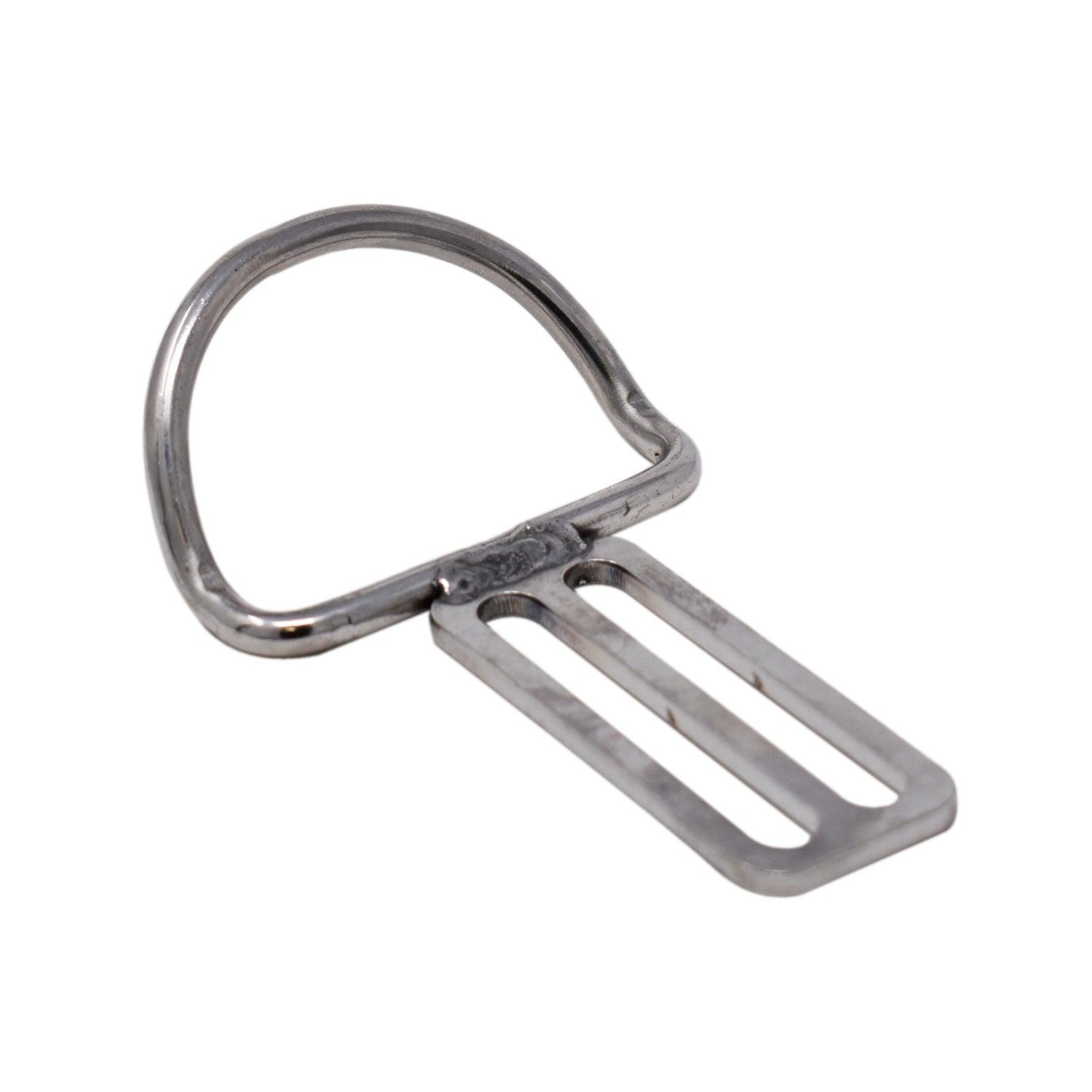 Scuba Choice SS316 Heavy Duty Bent D Ring Welded w/ Triglides Slider, 45 degree - Scuba Choice