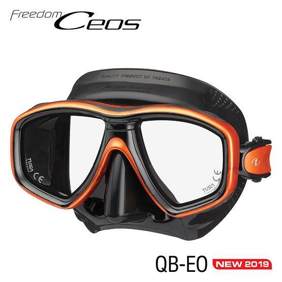 Tusa Ceos Mask - Black/Energy Orange - Scuba Choice