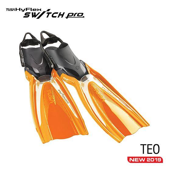 Tusa Hyflex Switch Pro Fin - Large Transparent/Energy Orange - Scuba Choice