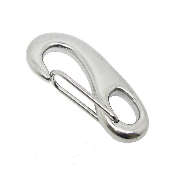 Stainless Steel Clasp Small Bean Style Fast Spring Hook Snap, 2-5/8" x 1-1/4" - Scuba Choice