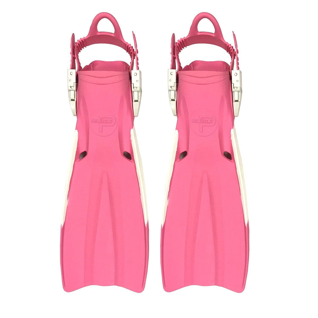 Scuba Choice Palantic Open Heel Rubber Dive Fins with Bag, Pink - Scuba Choice