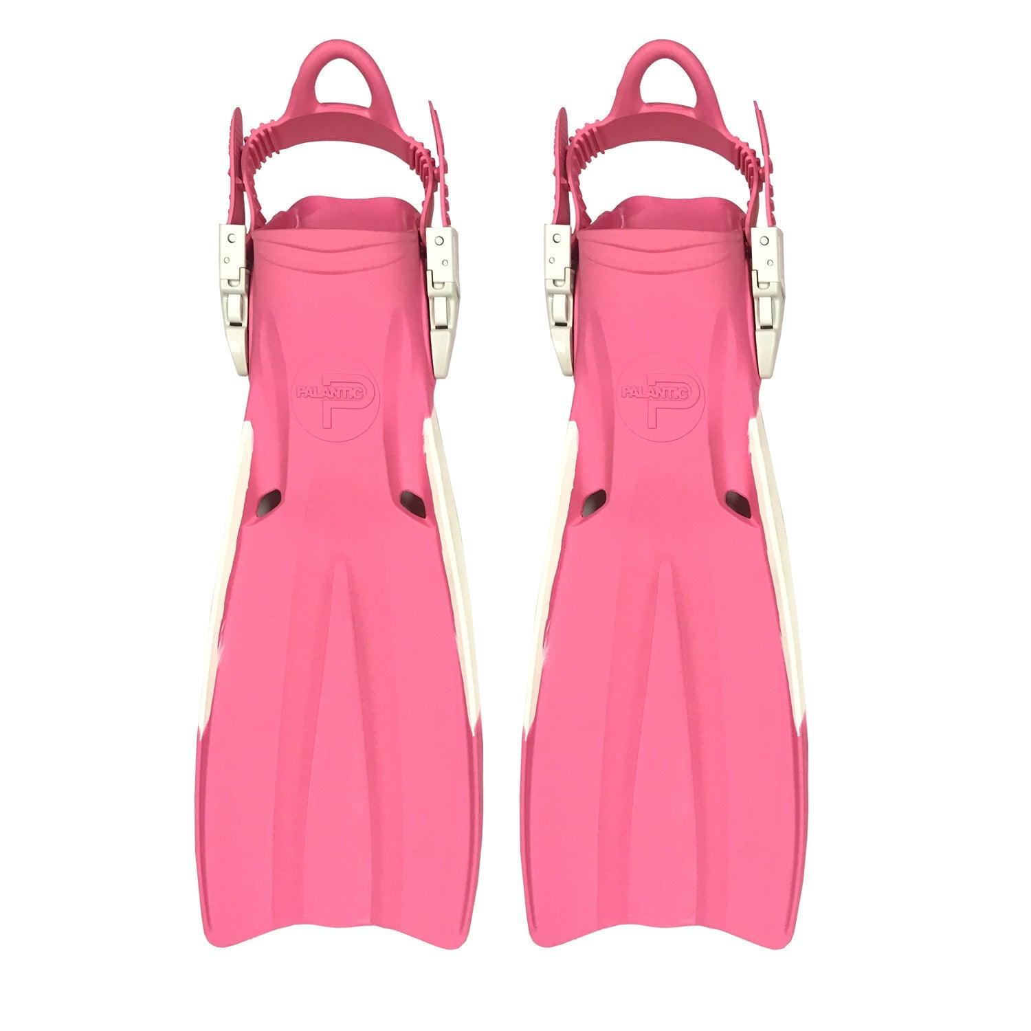 Scuba Choice Palantic Open Heel Rubber Dive Fins with Bag, Pink - Scuba Choice