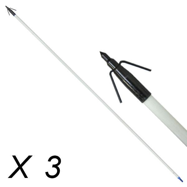 33.5" Archery Bow Fishing Fish Hunting Arrow head with Black Torpedo Tip x 3 - Scuba Choice