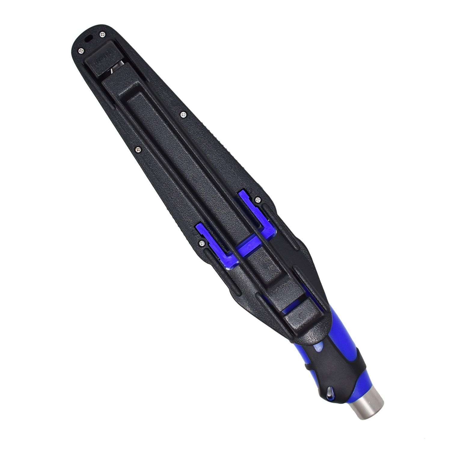 Scuba Choice 10.5" Heavy Duty Stainless Steel Blue Point-Tip Knife w/ 2 Straps - Scuba Choice