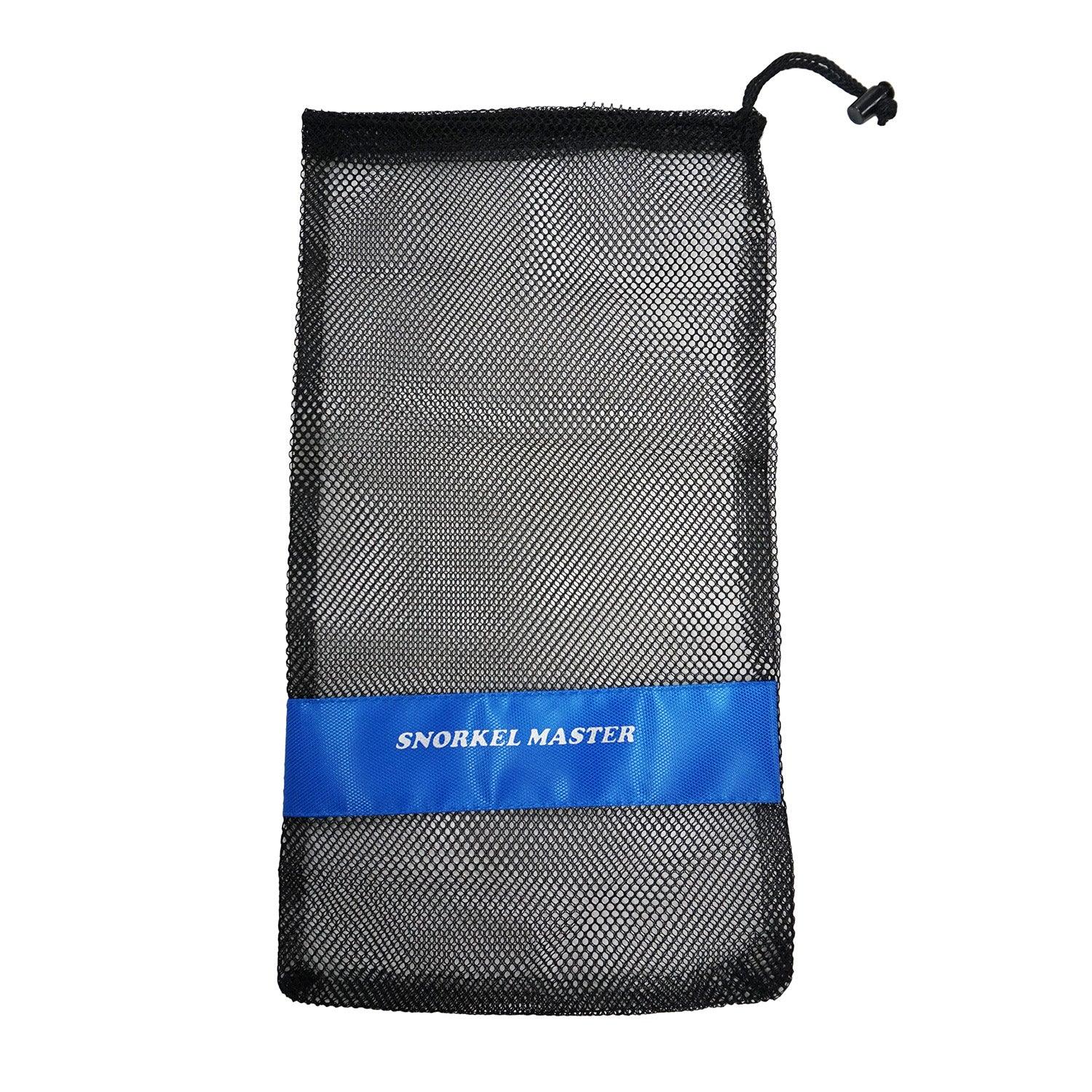 Snorkel Master Snorkeling Drawstring Mesh Bag w/ Blue Bar- 19" x 11.5" - Scuba Choice