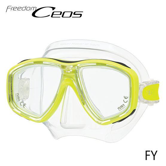 Tusa Ceos Mask - Yellow - Scuba Choice