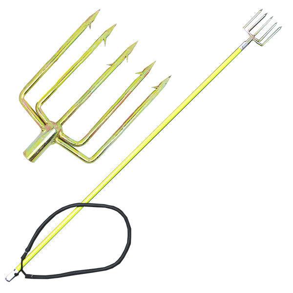 Spearfishing 3.5ft Fiber Glass Pole Spear Hawaiian Sling w/ 5 prong harpoon tip - Scuba Choice