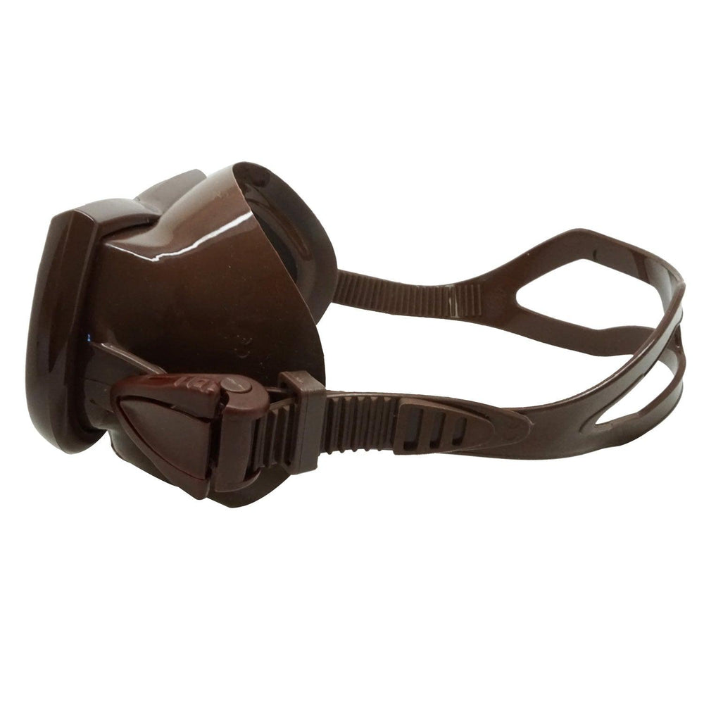 Palantic Spearfishing Free Dive Low Volume Brown Mask With Mirror Coated Lenses - Scuba Choice