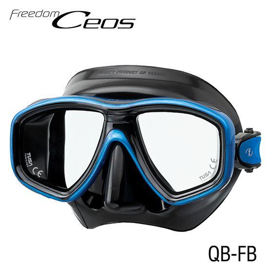 Tusa Ceos Mask - Black/Fish Tail Blue - Scuba Choice