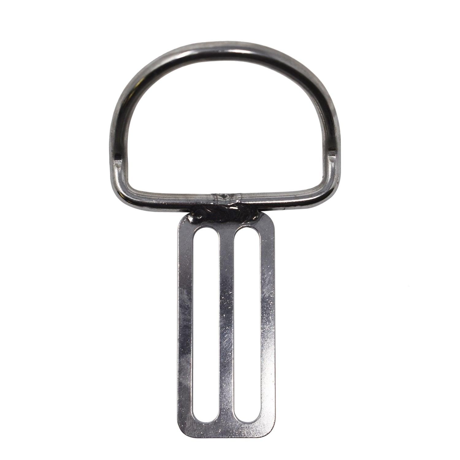 Scuba Choice SS316 Heavy Duty Bent D Ring Welded w/ Triglides Slider, 45 degree - Scuba Choice