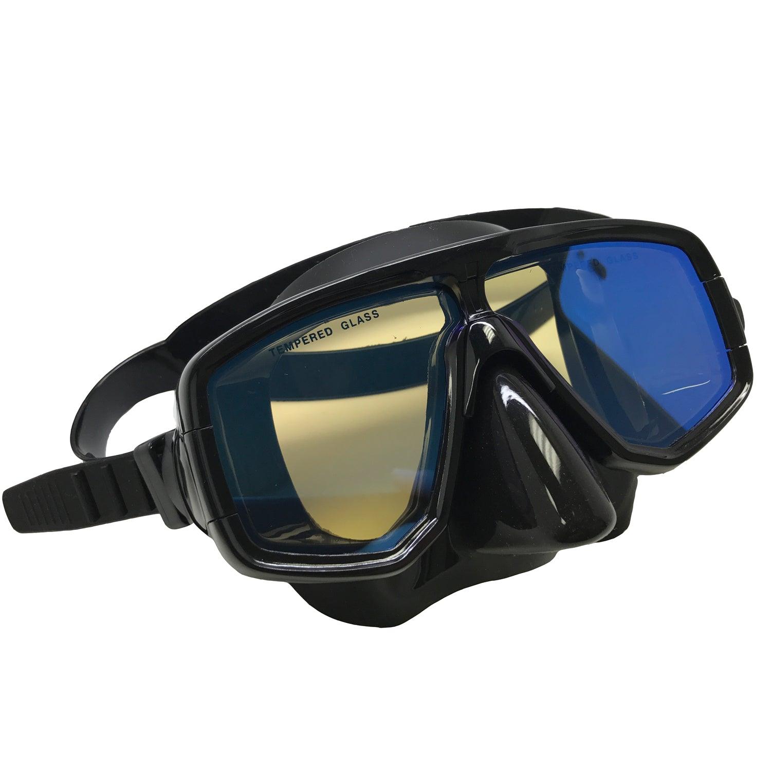 Scuba Choice Silicone Dive Mask With Blue Mirror Coated Lense - Scuba Choice