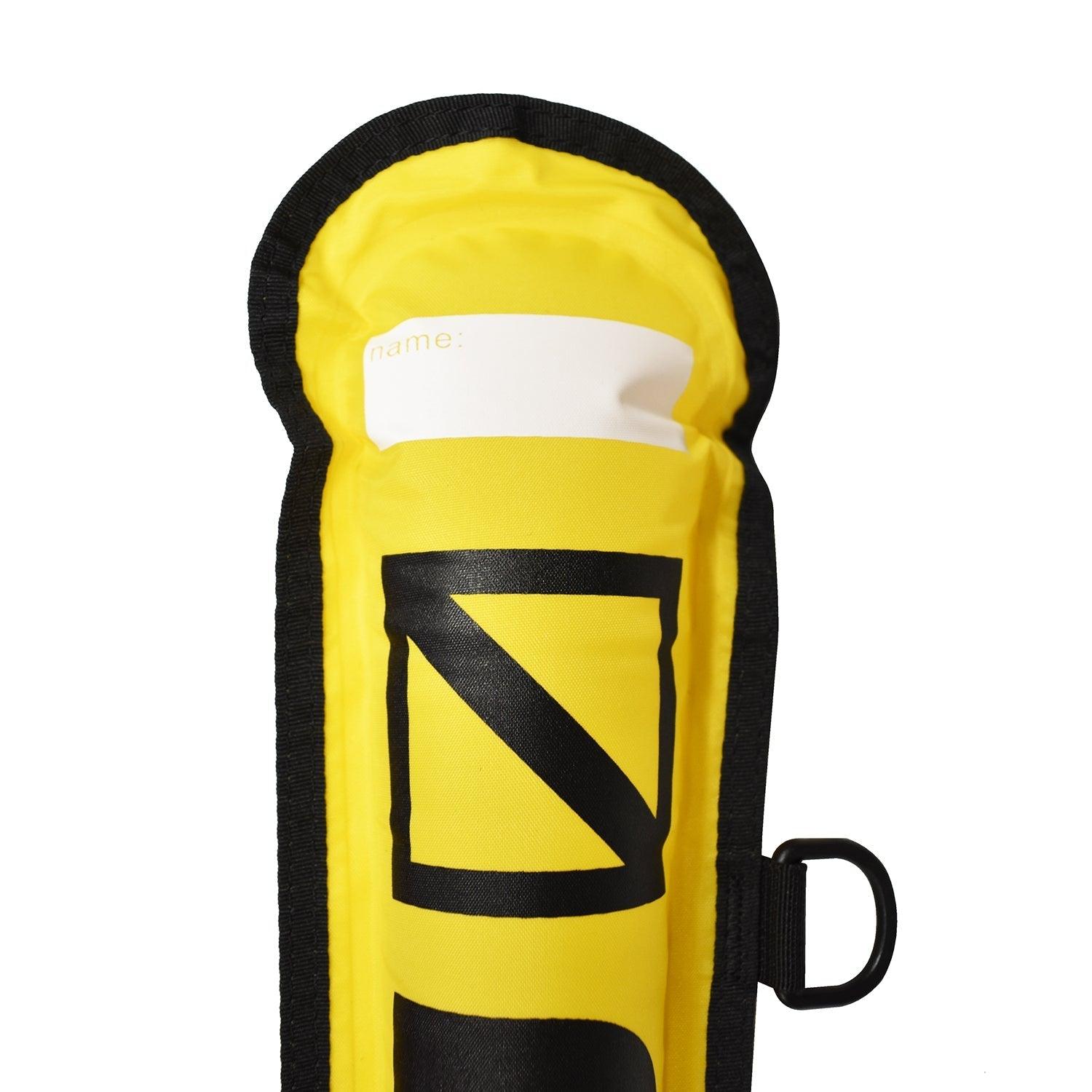 Scuba Diving 4ft Dark Yellow Surface Marker Signal Tube w/ Plastic Clip - Scuba Choice