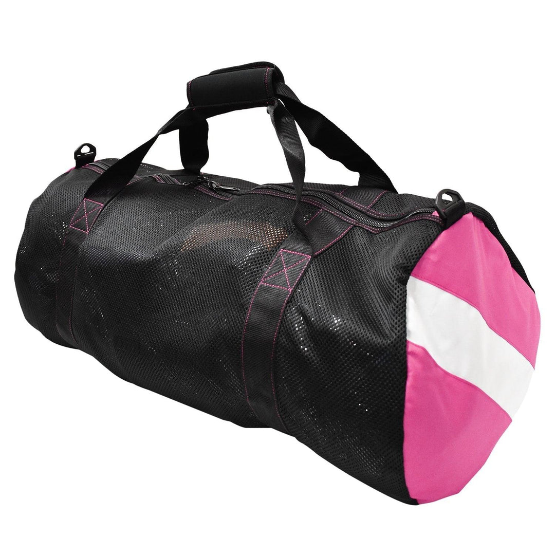 Scuba Choice Collapsible Mesh Duffle Bag for Dive Equipment w/Shoulder Strap, Pink - Scuba Choice