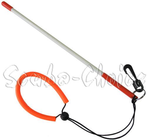 Scuba Diving 13-3/4" Fiber Glass Lobster Tickle Pointer Stick w/ Clip & Lanyard - Scuba Choice