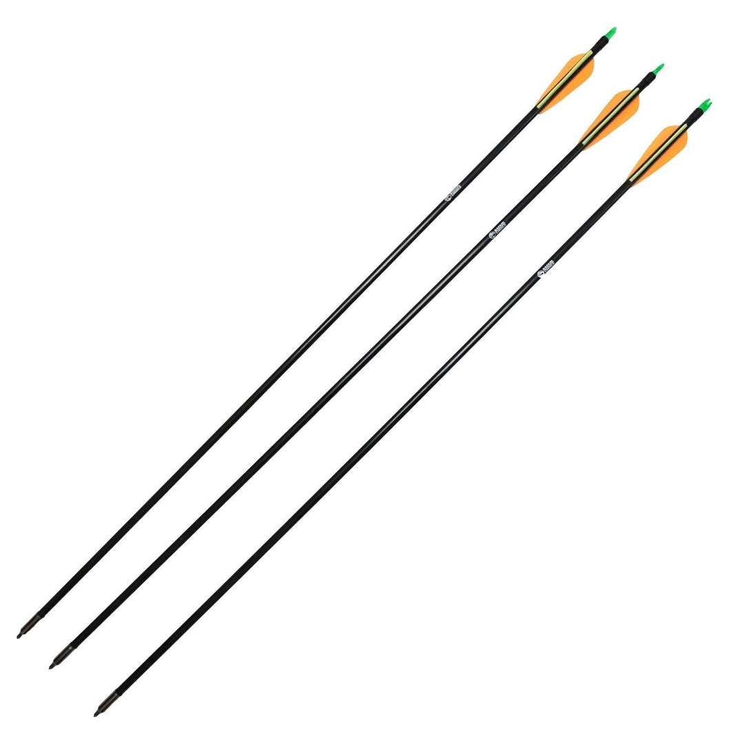 Safari Choice Archery 31.5" Fiberglass Hunting Arrows 8mm, 3pc pack - Scuba Choice