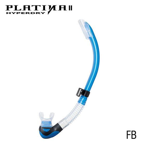 Tusa Platina Hyperdry Ii Scuba Diving Snorkel - Fish Tail Blue - Scuba Choice