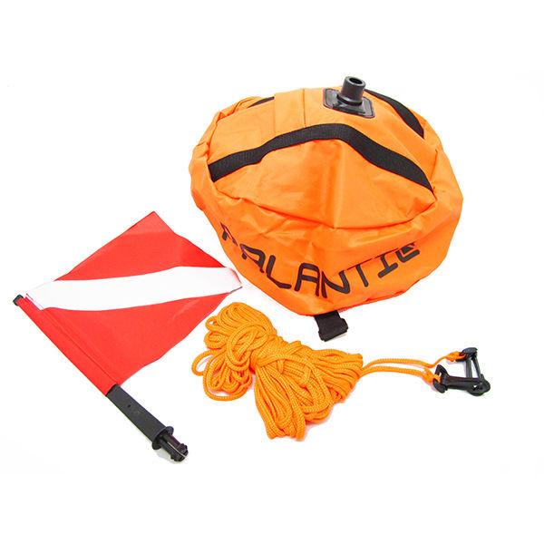 Palantic Scuba Diving Spearfishing Nylon Ball Shape Float with Dive Flag - Scuba Choice