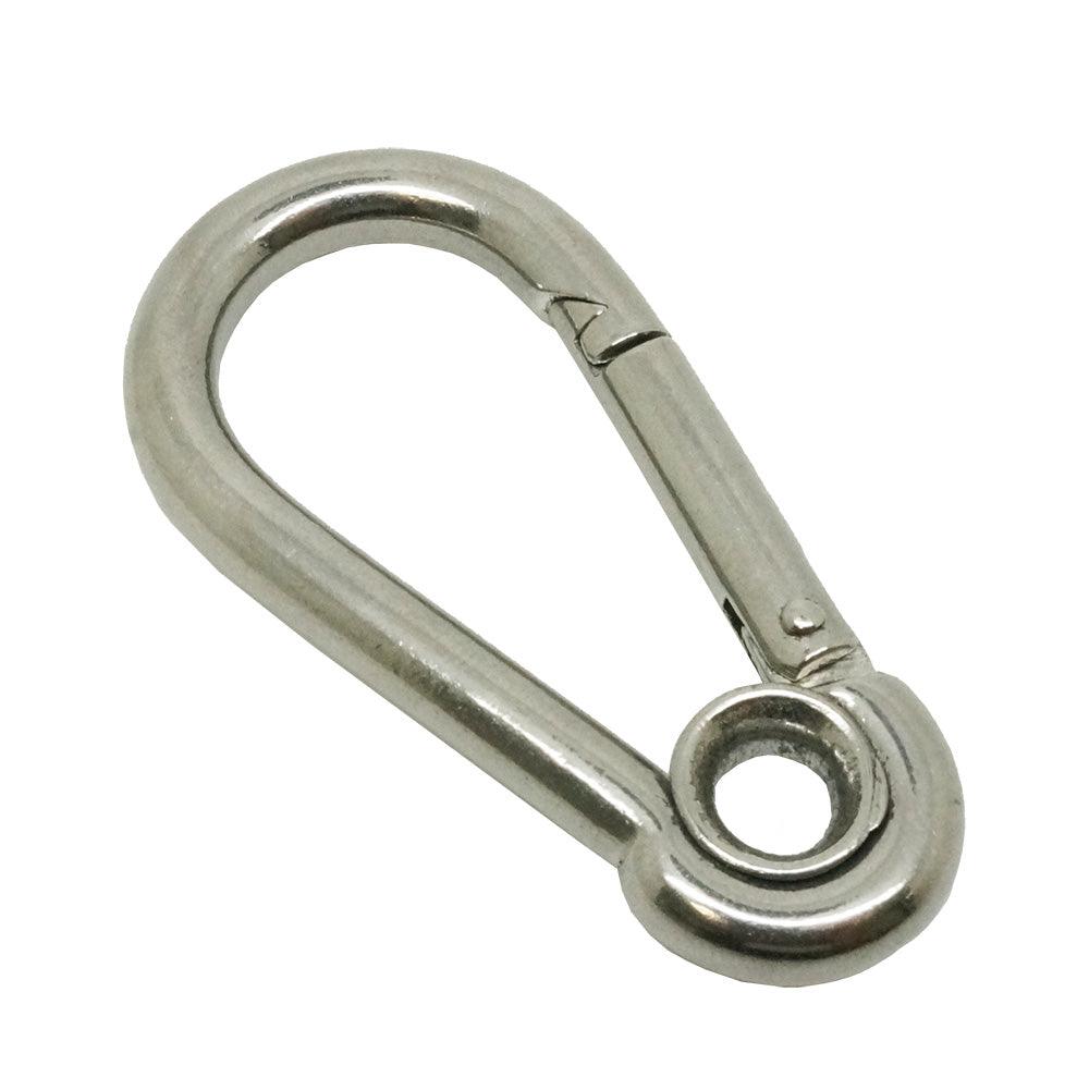 Boat Marine Clip Stainless Steel Safety Spring Hook Carabiner With Rope Holder - Scuba Choice