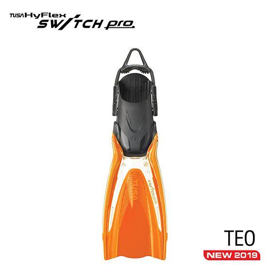 Tusa Hyflex Switch Pro Fin - Large Transparent/Energy Orange - Scuba Choice