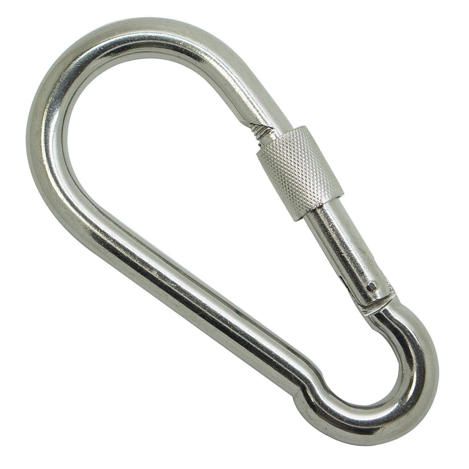 Scuba Choice Boat Marine Clip 16cm SS Snap Hook Carabiner W/ Screw 25mm Opening - Scuba Choice