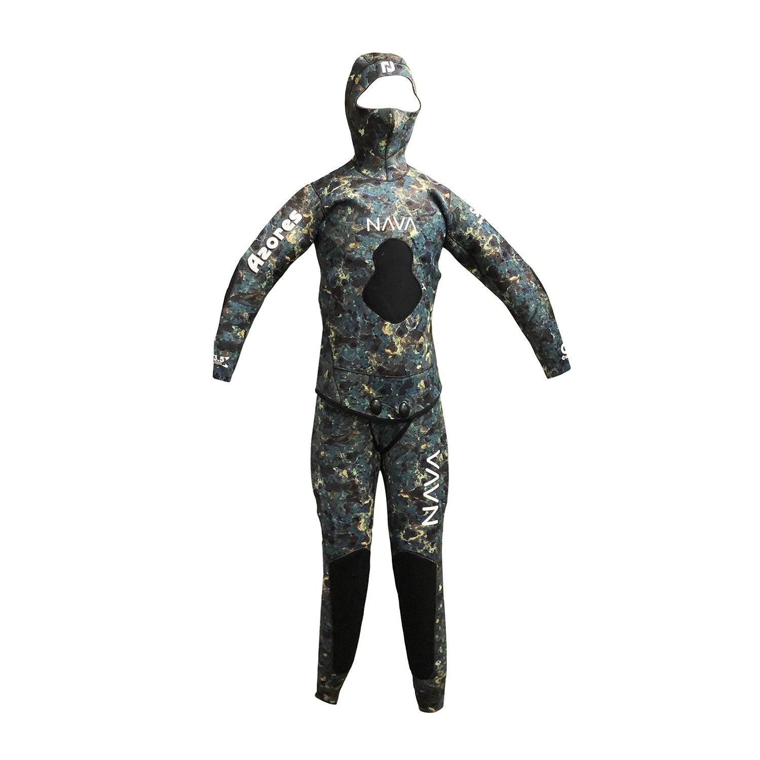 NAVA Azores 3.5mm Green Camo Wetsuit - Scuba Choice