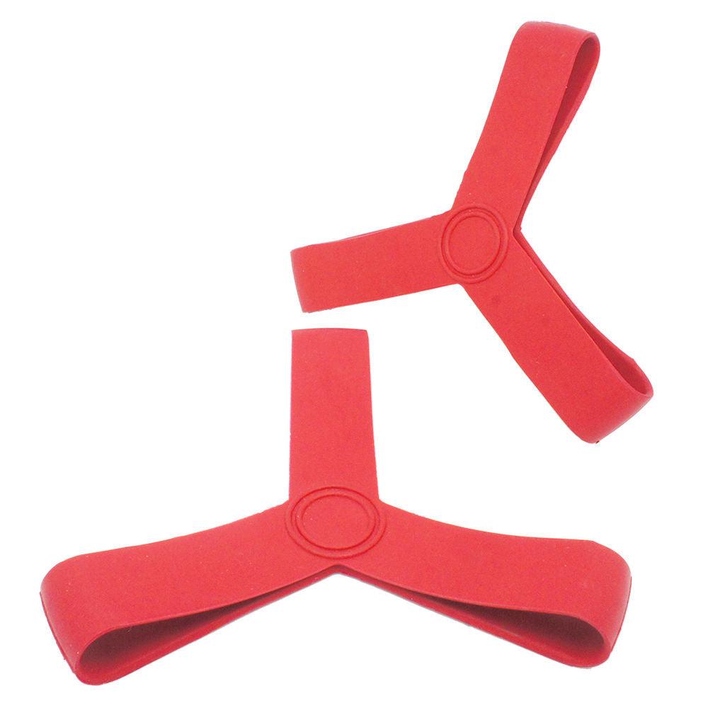 Scuba Diving Snorkeling RED Rubber Fin Keeper/ Gripper Strap Set - Pair - Scuba Choice