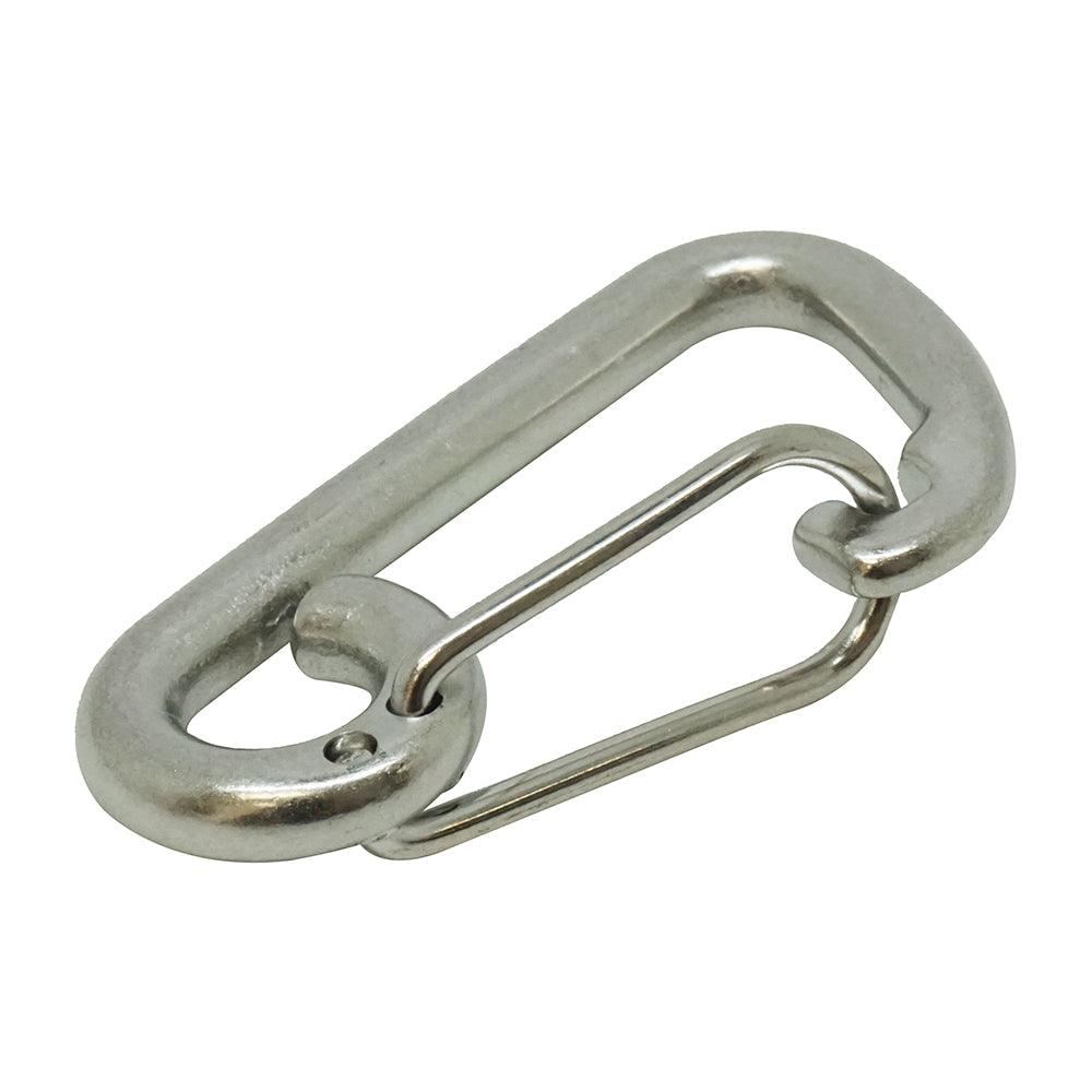 Scuba Choice Boat Marine Clip Stainless Steel Safety Spring Hook Carabiner, 2" - Scuba Choice